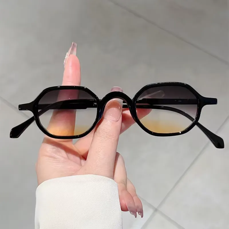 Men Fashion Korean Style - KAMMPT Vintage Oval Sunglasses Men Fashion