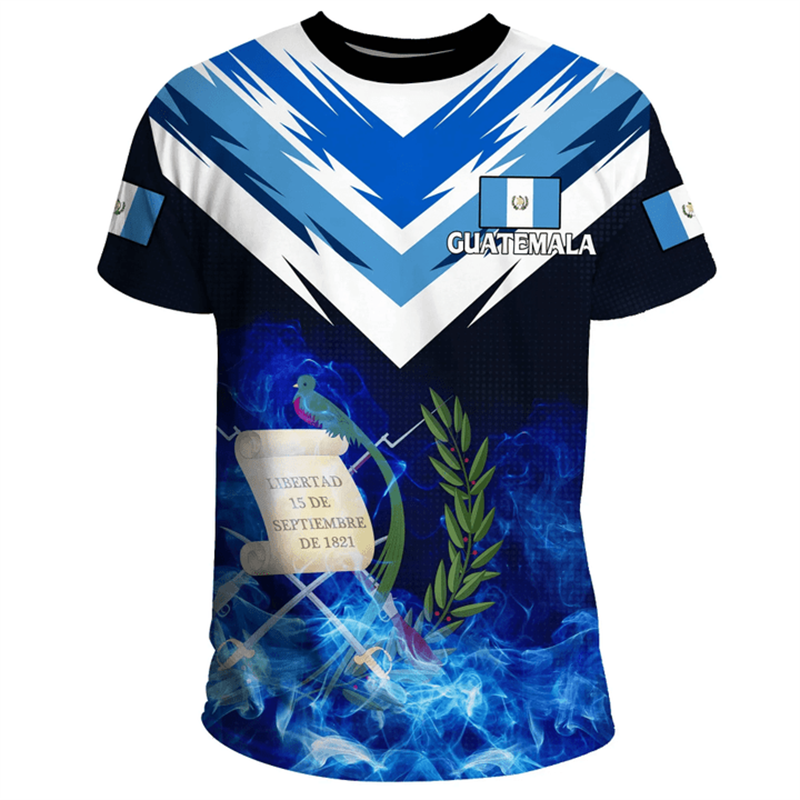 Men'S Fashion Guatemala - Guatemala National 3D Print T-shirt Fashion