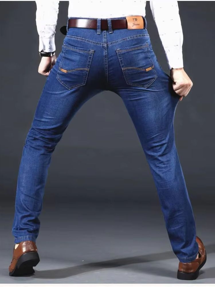 Men'S Fashion Nova Jeans - New Men Light Luxury Stretch Slim