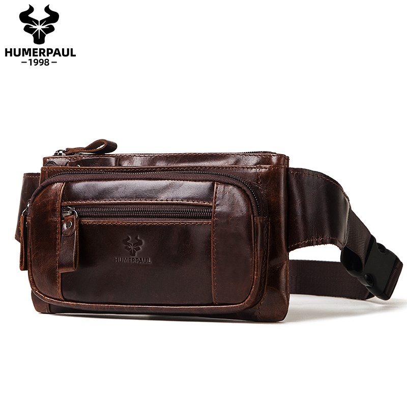 Leather Belt Braided - HUMERPAUL Men's Waist Fanny Pack Cowhide