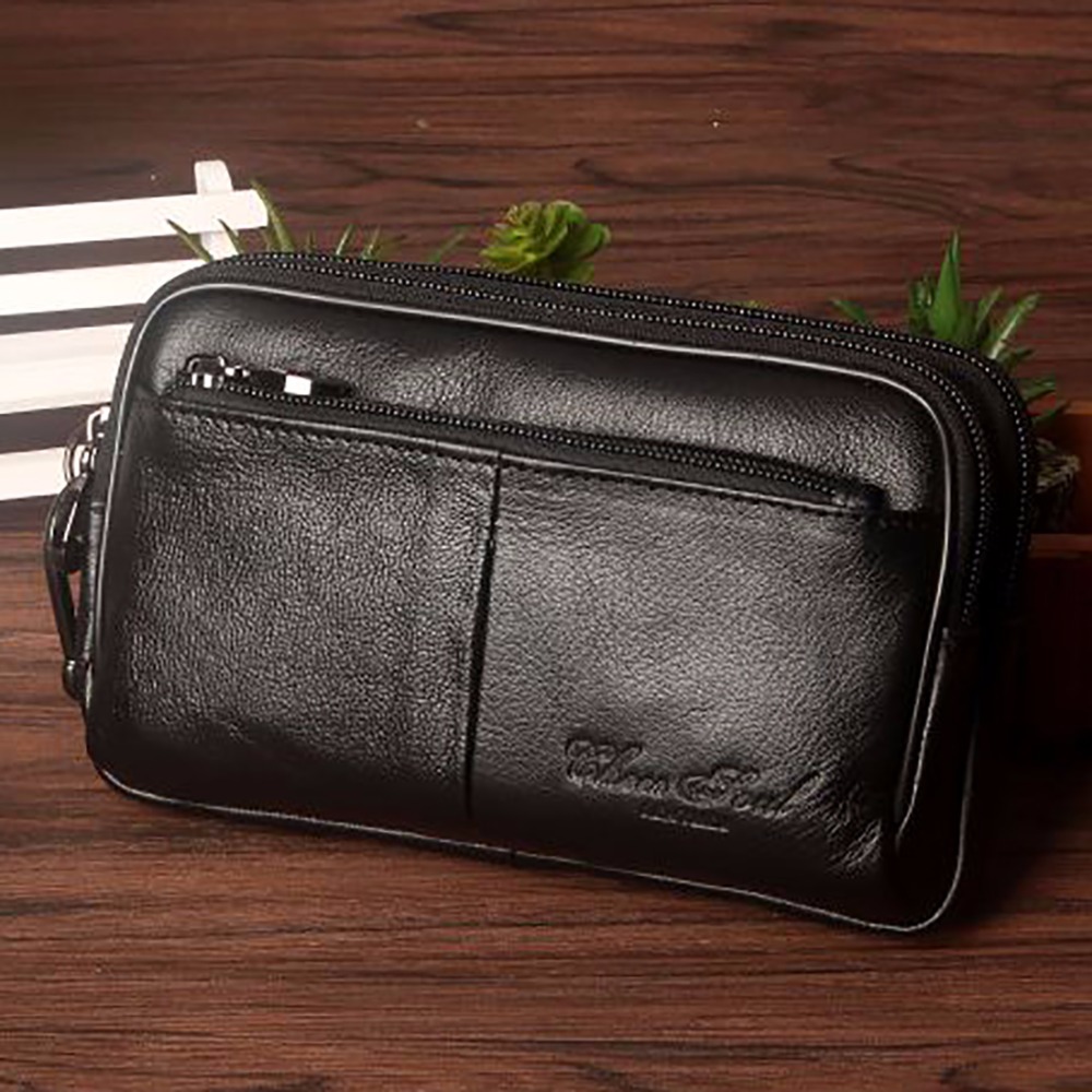 Men Clutch Waist Pack Bag Cell - Leather Belt Braided review and price