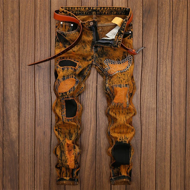 Autumn New Men's Orange Ripped - Men'S Fashion Nova Jeans review and price