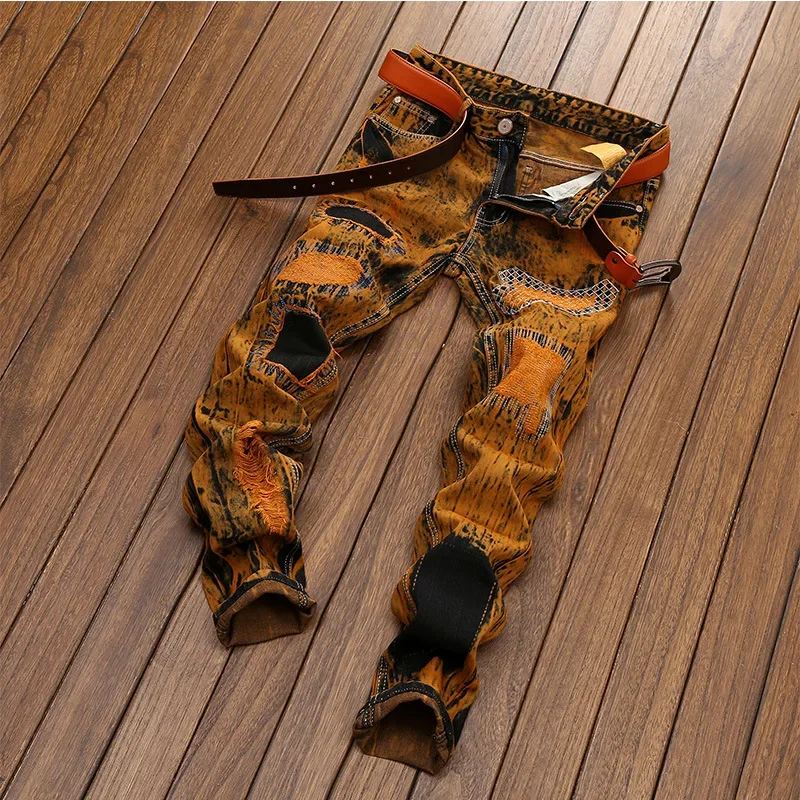 Autumn New Men's Orange Ripped - Men'S Fashion Nova Jeans review and price