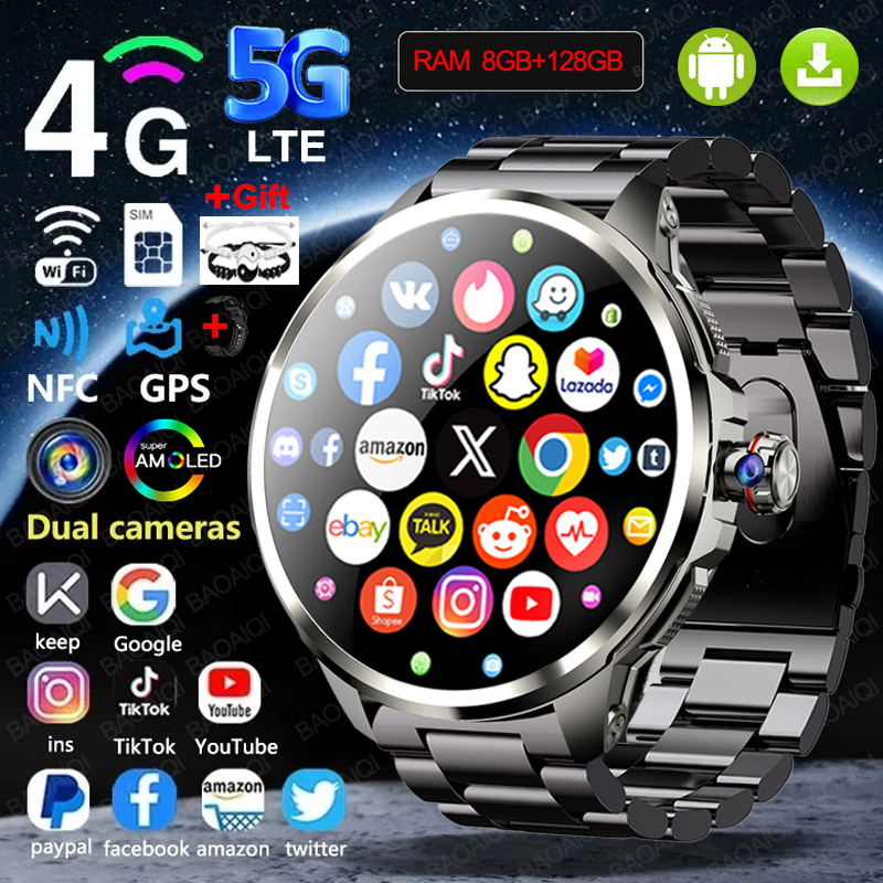 4G/5G SIM Card Smart Watch Men - Men'S Fashion App review and price