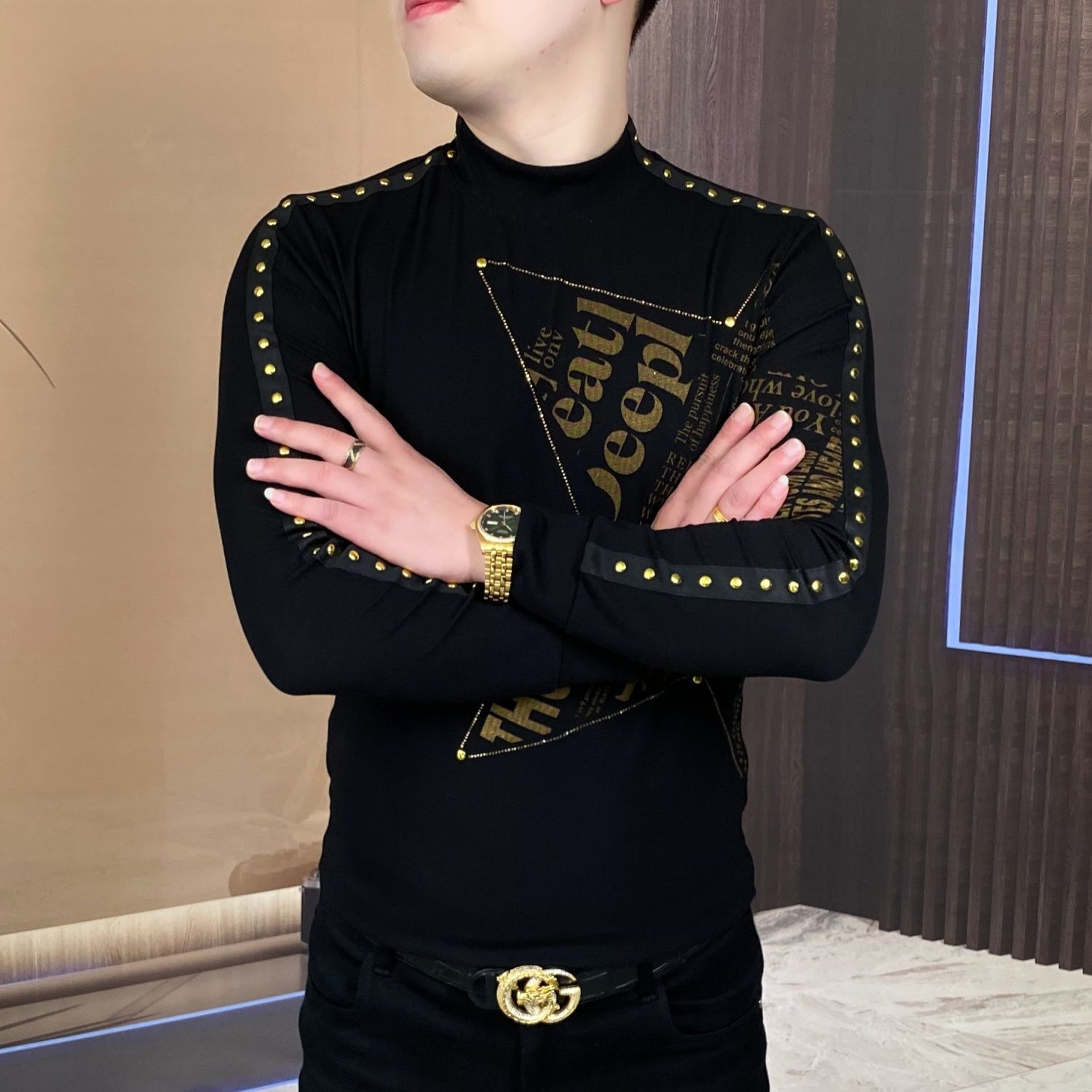New long-sleeved tops for fash - Men Fashion Upper review and price