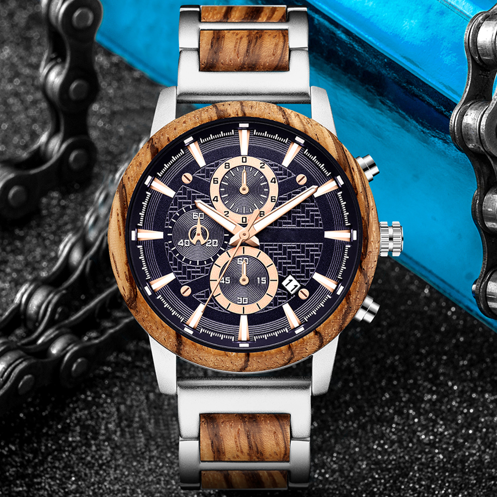 Alloy & Wood Combined Strap Wa - Mens Fashion Combination review and price