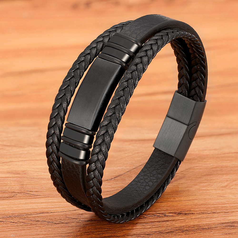 XQNI Multilayer Woven Leather  - Mens Fashion Combination review and price