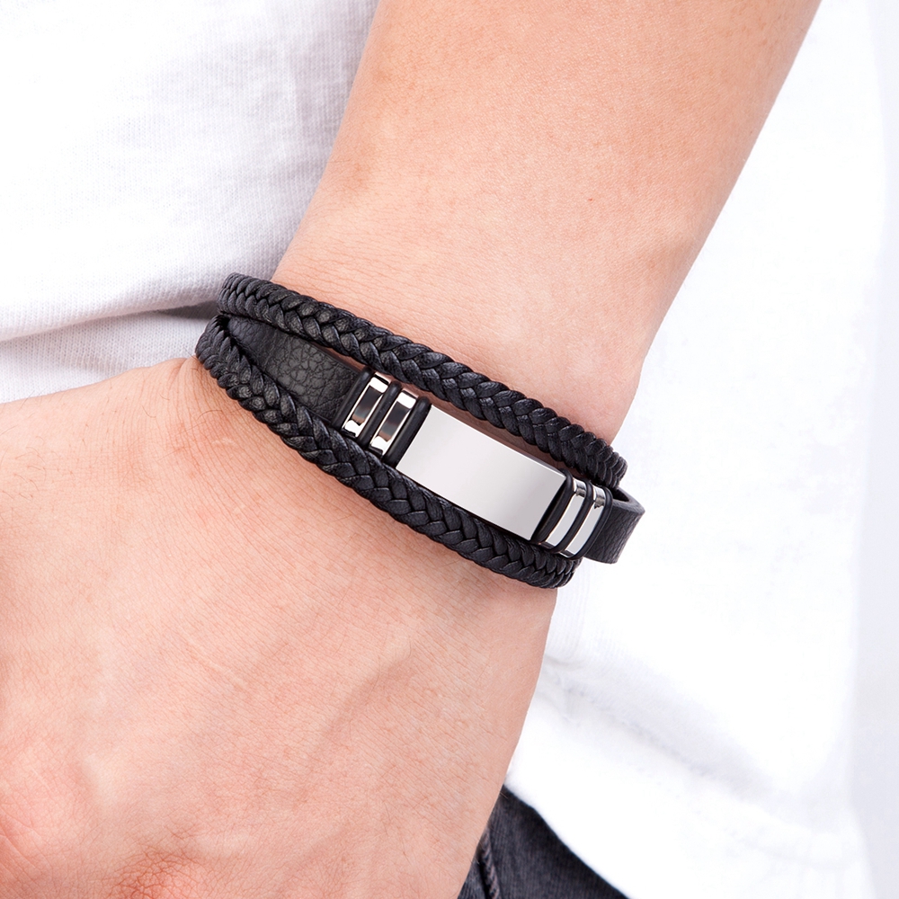 XQNI Multilayer Woven Leather  - Mens Fashion Combination review and price
