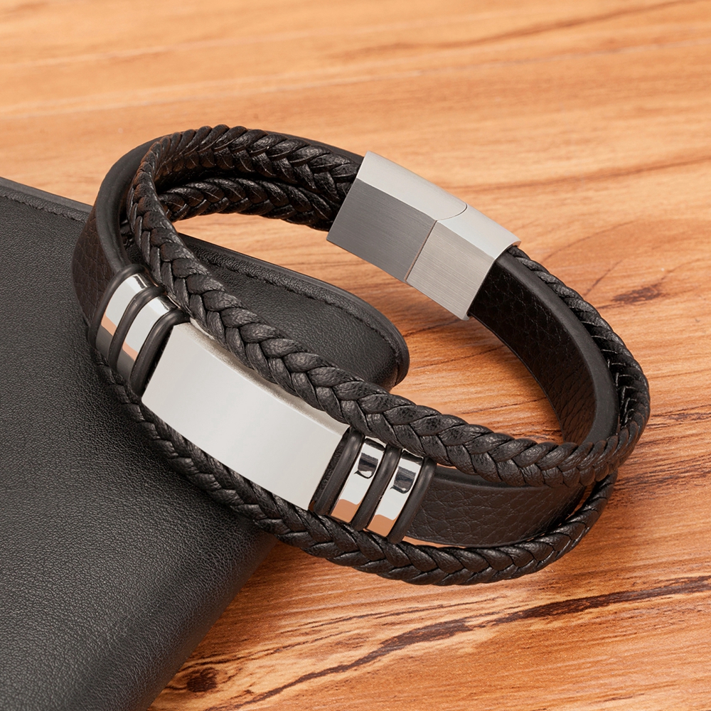 XQNI Multilayer Woven Leather  - Mens Fashion Combination review and price