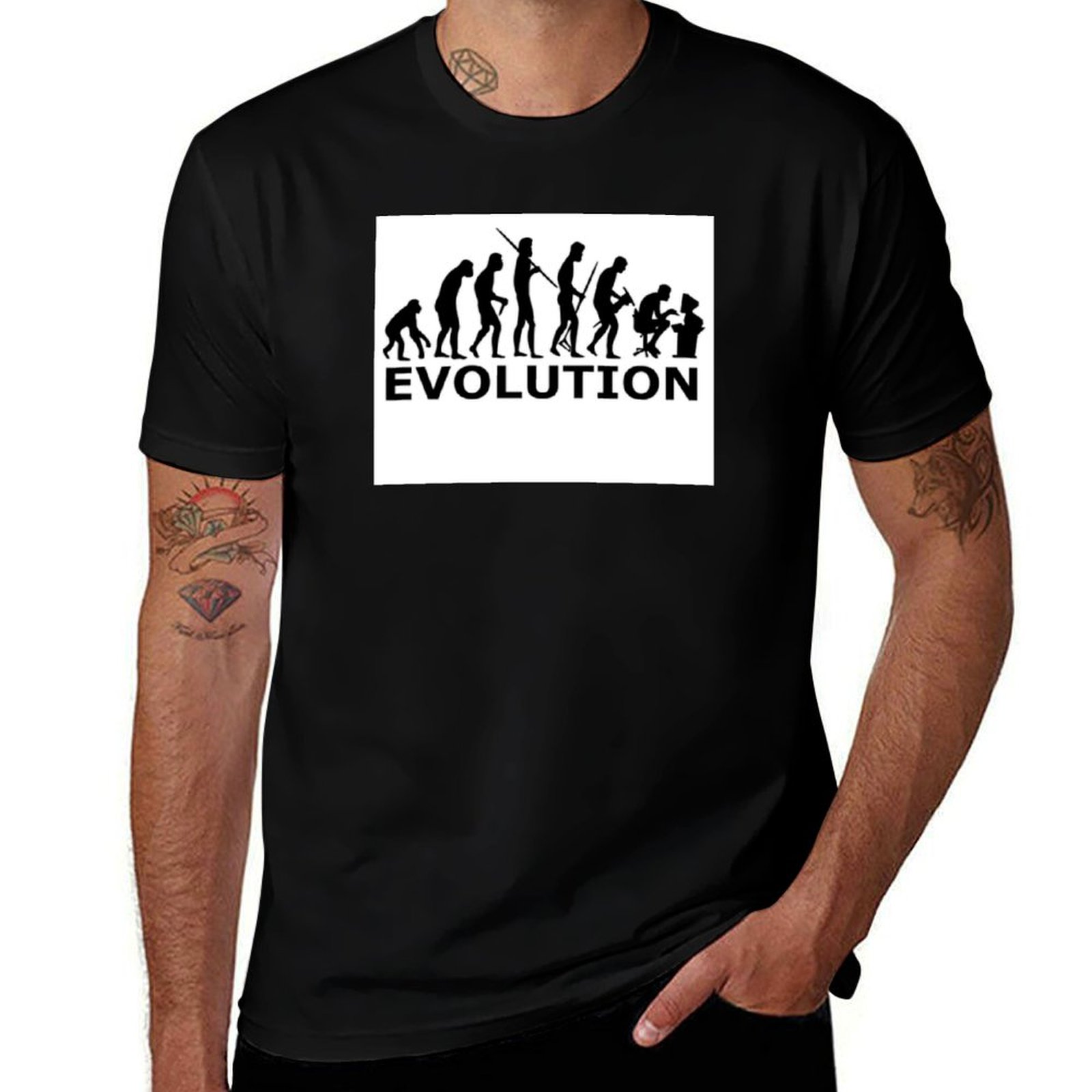 Human evolution T-Shirt graphi - Men'S Fashion Evolution review and price