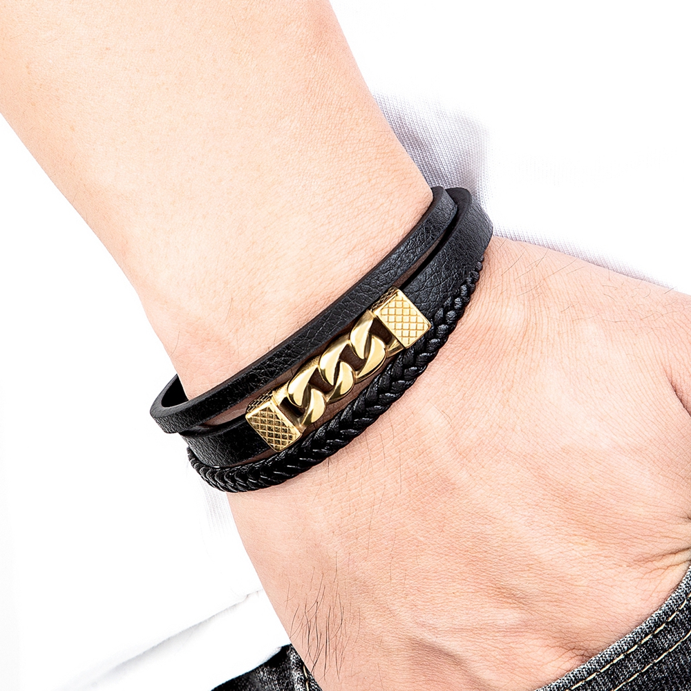 XQNI Men's Leather Bracelet Ne - Mens Fashion Combination review and price