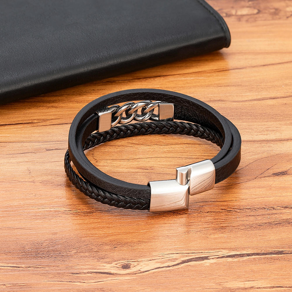 XQNI Men's Leather Bracelet Ne - Mens Fashion Combination review and price