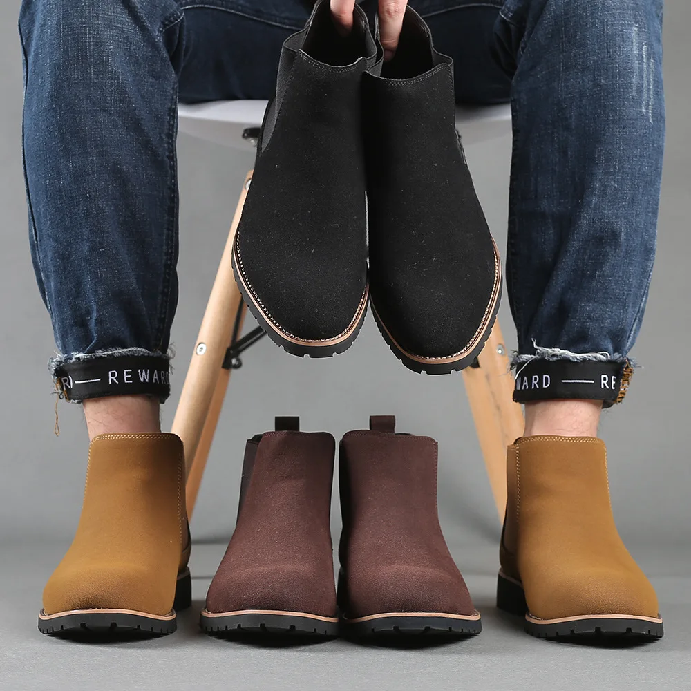 Men Ankle Boots British Style  - Mens Fashion Dress review and price