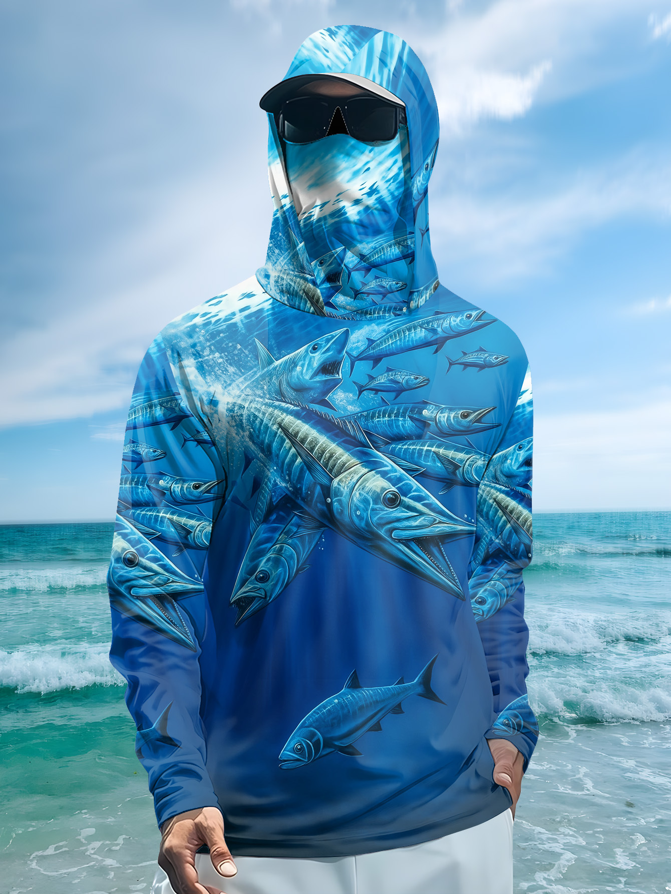 Men Hood Fishing Shirt long sl - Men Fashion Upper review and price
